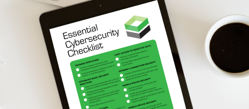 A preview of the Essential Cybersecurity Checklist PDF