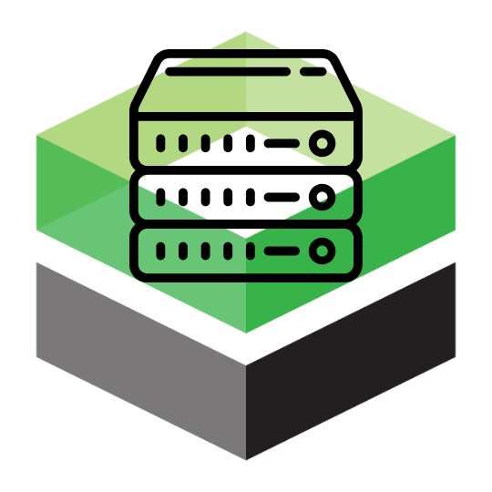 The Cornerstone Technologies cube logo with a graphic of a network server on top.